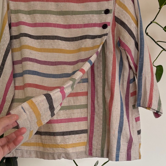 Ace & Jig Multicolor Striped Button-Shoulder Blouse - Picture 2 of 7
